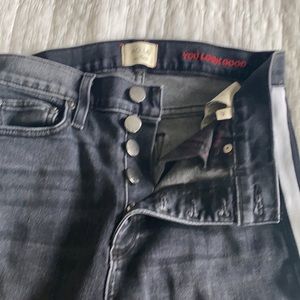 Alice and Olivia black white strip jeans